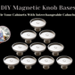 Magnetic Knob Base - Brushed Silver - Set of 10