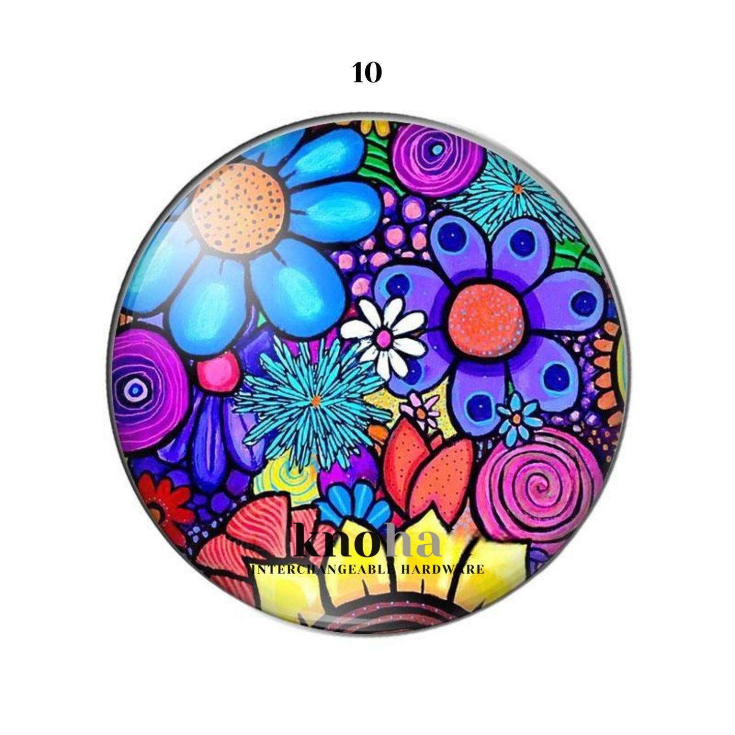 Vibrant Flowers - Set of 10