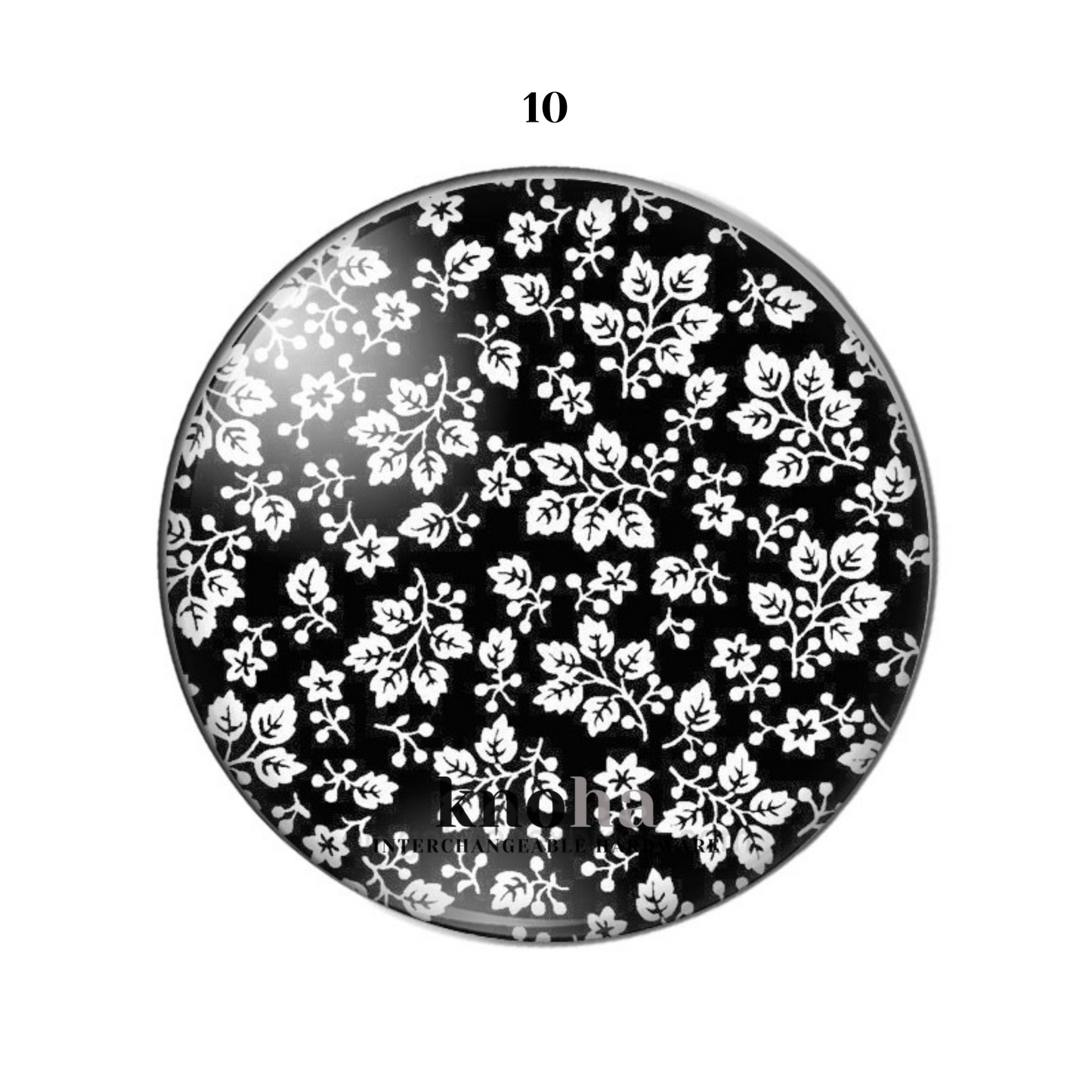 Black & White Flowers - 10 Inserts