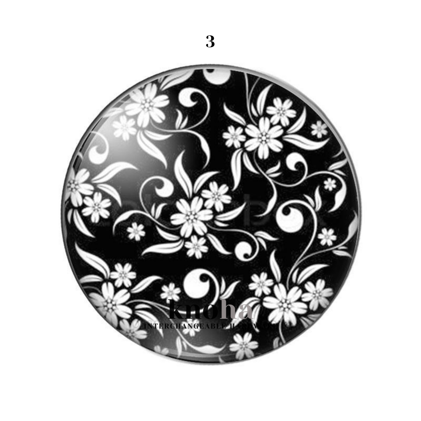 Black & White Flowers - 10 Inserts