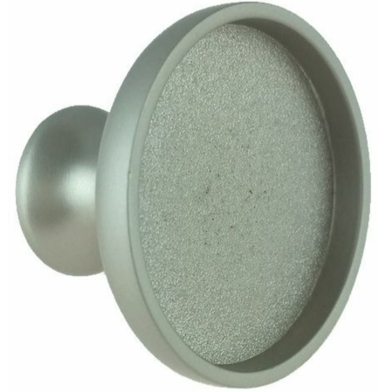 Knob Base - Brushed Silver - Set of 10