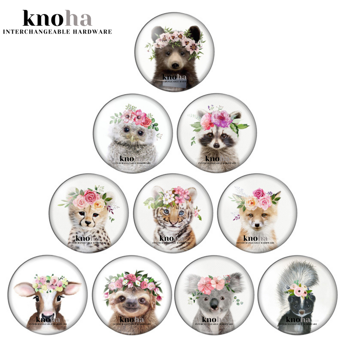 Animals with Flowers 2 - Set of 10