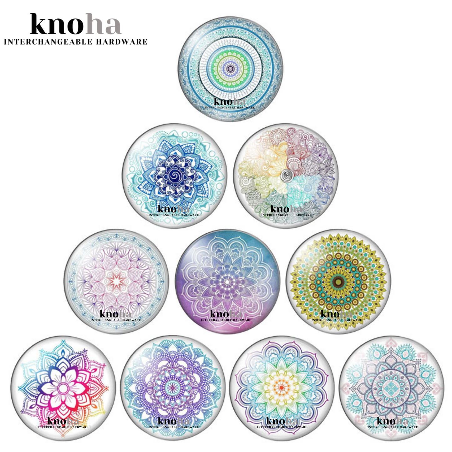 Mandala Pastel - Set of 10