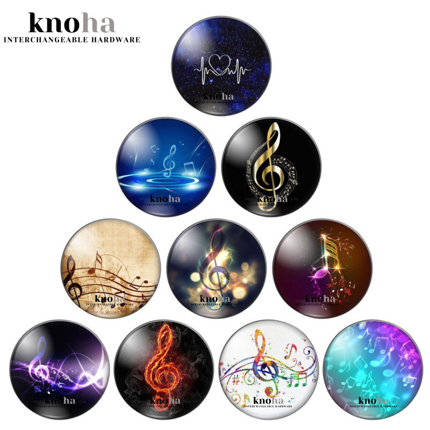 Music Notes - Set of 10